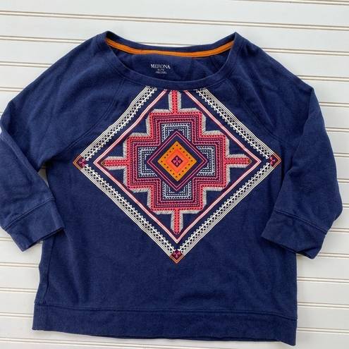 Merona Embroidered crewneck sweater Size XL