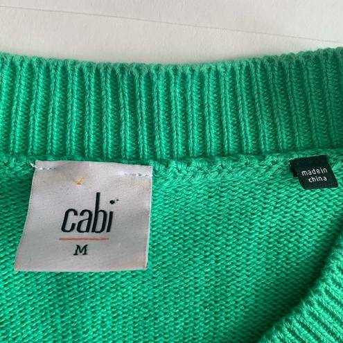 CAbi  Wallis Retro Cropped Burst of MintJulep Green Cardigan Embellished Buttons