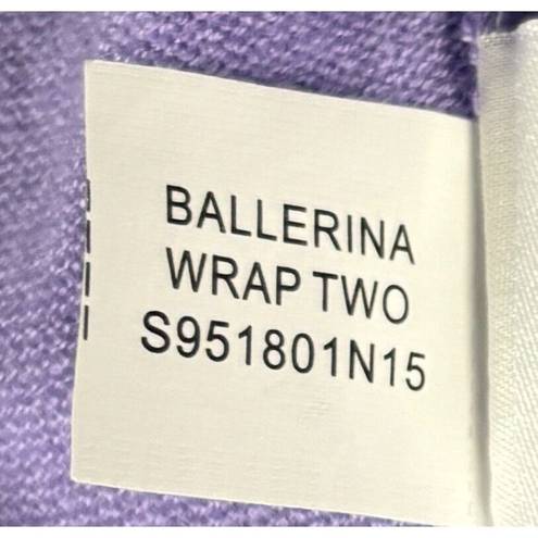 Diane Von Furstenberg  DVF Ballerina Wrap Size P Silk Cashmere Sweater Purple