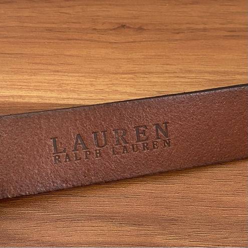 Ralph Lauren LAUREN  Brown Genuine Leather Horsebit Buckle Women's Belt M/L?