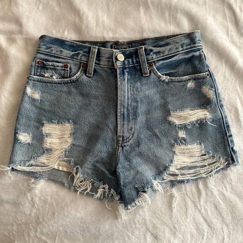 Abercrombie & Fitch Distressed Annie High Rise Shorts