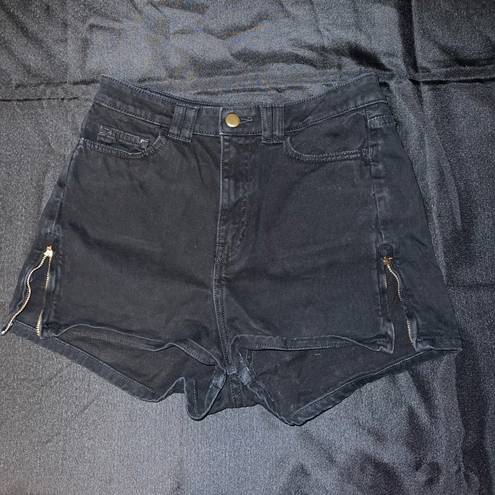 American Apparel  Black Shorts Size 28/29 Zippered Sides