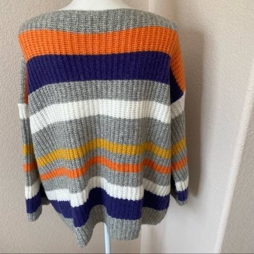 Lou & grey  Stripe Color Line Alpaca Blend Sweater Size Medium