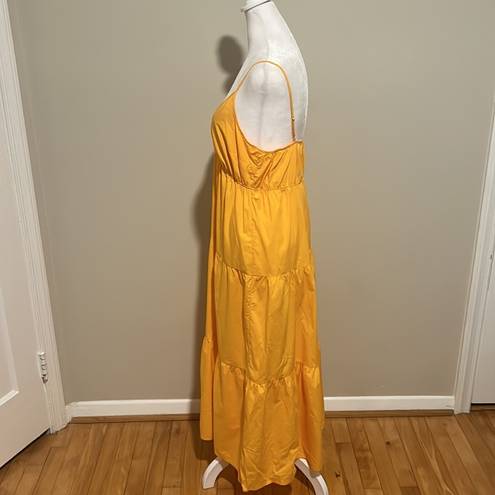 Rails  Avril Sleeveless Tiered Midi Dress In Marigold Size Medium