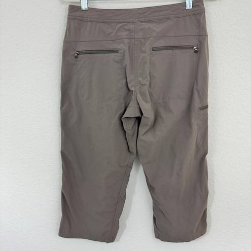 L.L.Bean  Womens Comfort Trail Pants Water Repellant Crop Leg Ash Size 8