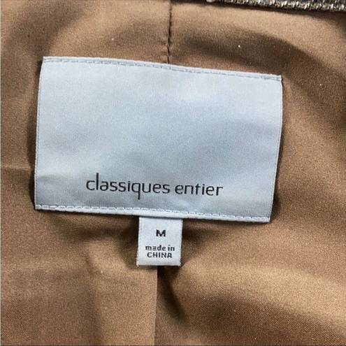 Classiques Entier  Woman’s Wool Blend Brown Tweed Coat Size Medium