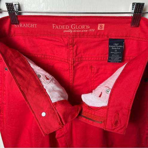 Faded Glory - Red Straight Leg Jeans - Sz. 8A