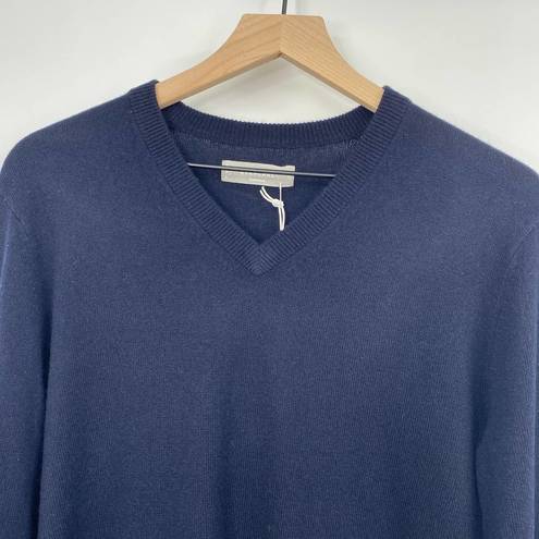 Everlane  Cashmere Sweater V Neck Dark Navy Blue NEW Mens Size Small