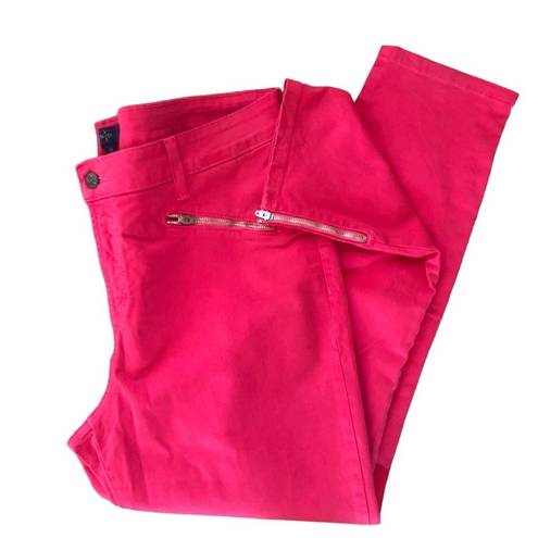 NYDJ  Stretch Ankle Legging Size 16 Rose Color Zip Ankle Zip Pockets Skinny Leg