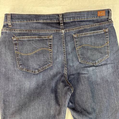 Lee  Relaxed Fit Straight Leg Plus Size 18 (39x31) Blue Jeans Stretch High-Rise ^