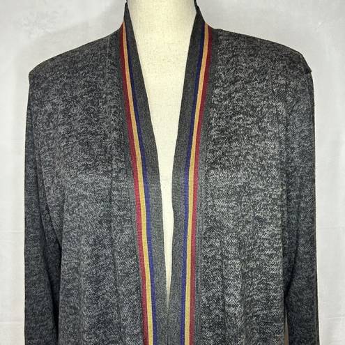 Acting Pro  Cardigan Womens Gray Knit Lounge Athleisure Long USA Sz XL