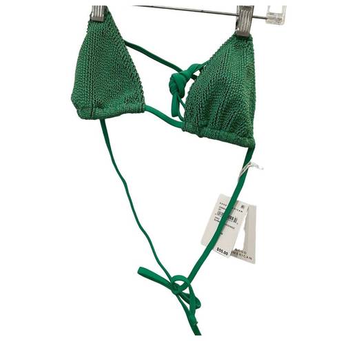 Good American  Sz 00/0 XXS/XS Always Fits Tiny Ties Bikini Top Summer Green NWT