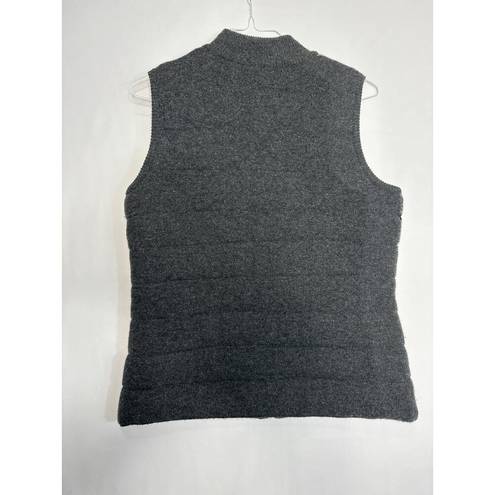 Woolrich Vintage Woolridge 100% lambs wool vest, lined zipper closing, gray size medium