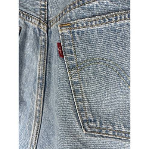 Levi Strauss & CO. Levi Strauss 501 High Rise Size 31 Cut Off 6 Button Fly Light Wash