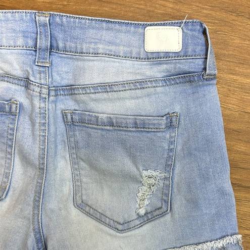 Celebrity Pink Low-Rise Cuffed Women's Size 1/25 Blue Cotton Denim Shorts