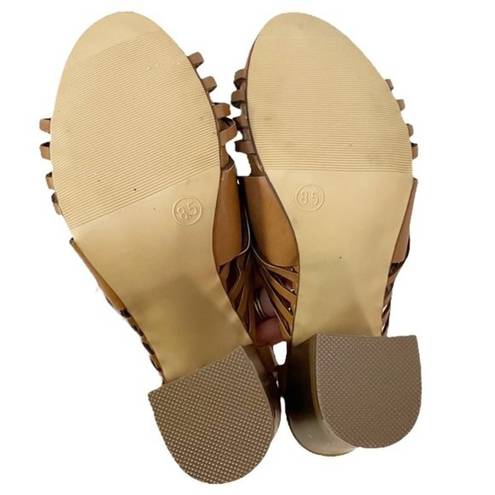 Big Buddha  Strappy Block Heel Gladiator Sandal, Faux Leather, Women’s Size 8.5