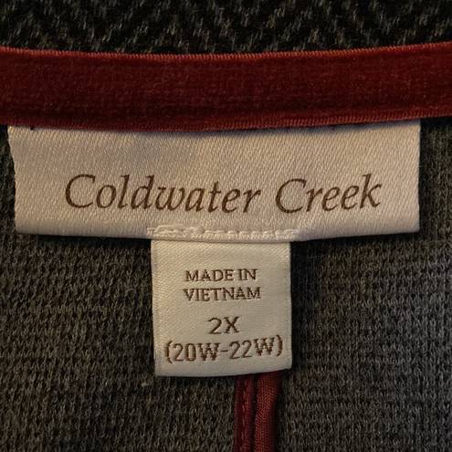 Coldwater Creek  | Gray & Black Herringbone Vest 2X