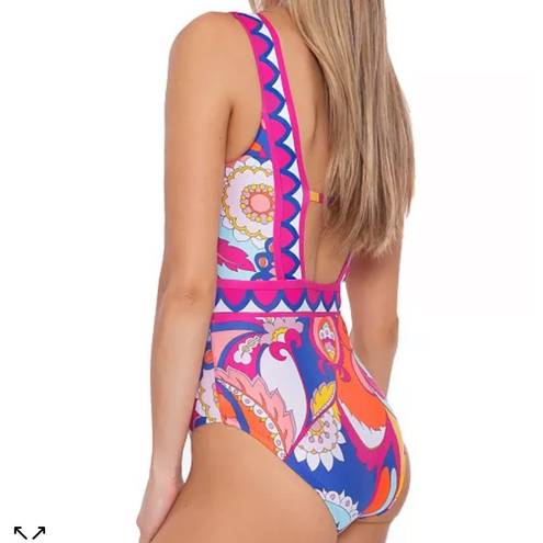 Trina Turk New!  Sevilla Plunge One-Piece Swimsuit