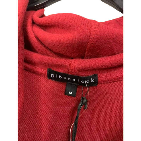 Mulberry Gibsonlook Convertible Neckline Cozy Fleece Sweater  Wine Medium NEW