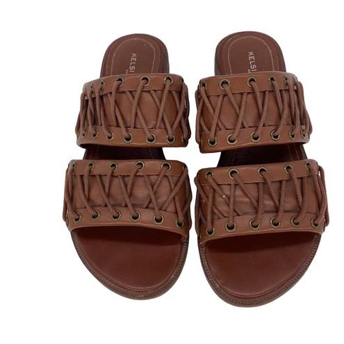 Kelsi Dagger  brown slip on leather sandal