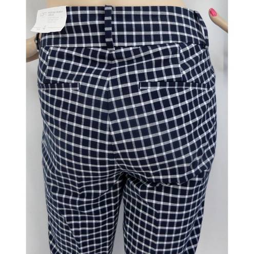 The Loft * "" BLUE PLAID MODERN SKINNY ANKLE CAREER CASUAL TROUSERS PANTS SZE: 14 NWT