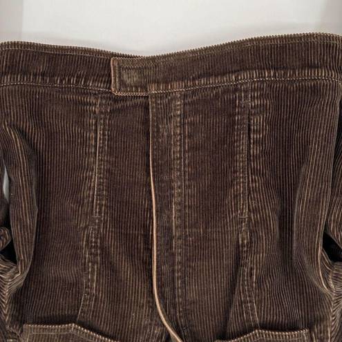 J.Crew  Corduroy Bomber Jacket Chocolate Brown Foldover Collar Women’s Size Small