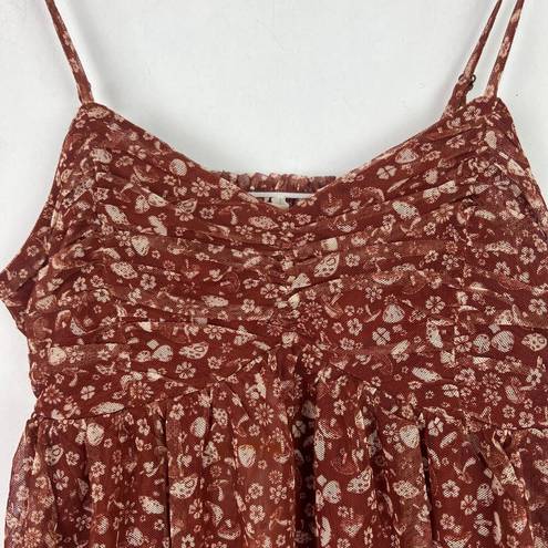 Daisy NWT  & Delilah Floral Spaghetti Strap Babydoll Tank Top Size Medium M NEW