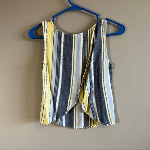 Harper ✨  Women’s Yellow Blue Striped Tank Top Small