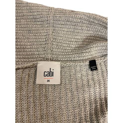 CAbi  Tie Waist Cardigan Gray Size M Minimalist Beach Coastal Boho Stealth Wealth