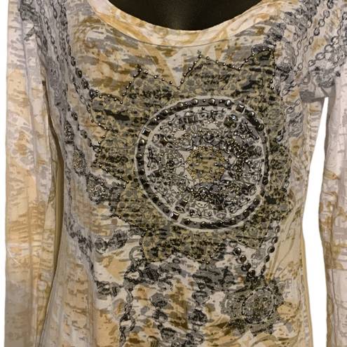 Cache Ladies ’ Long Sleeve Top Beautifully Detailed Worn Once! LIKE NEW