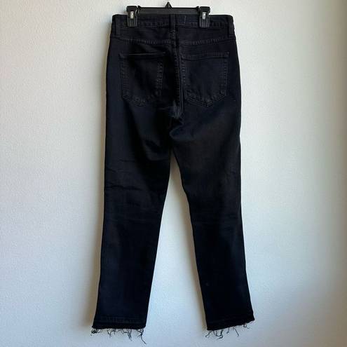 Magic AMO Jeans Baby Black  Raw Hem High Rise Button Fly Size 27 Made in The USA