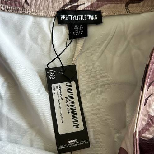 Pretty Little Thing NWT  Grey Camo Metal Trim Cargo Pants Sz 10