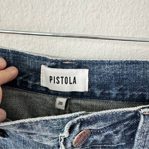 Pistola NWT  Presley High Rise Relaxed Roller Jeans in Eternal Distress sz 26