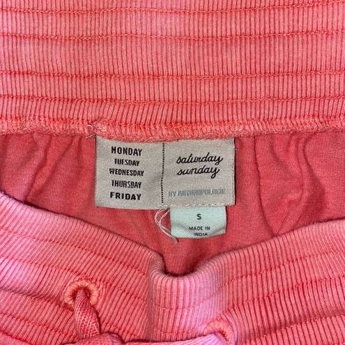 Anthropologie  Monica Harem Cotton Joggers in Watermelon Pink Pants - size small