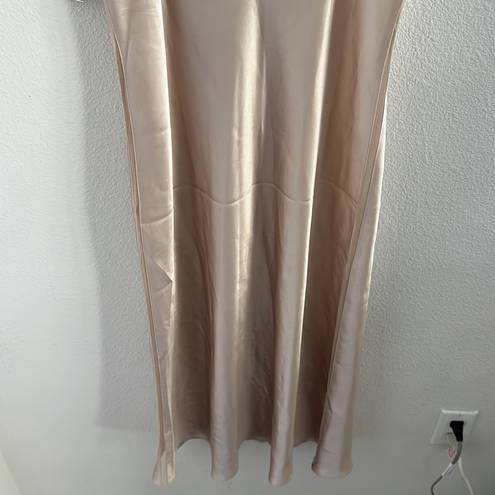 Jones New York NWT  Intimates Long Maxi Slip Dress Champagne Large