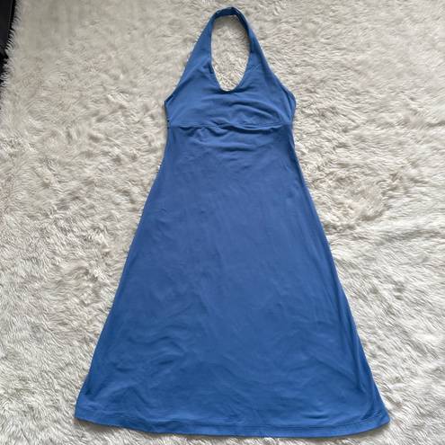 Patagonia Dress Morning Glory Halter Open Tie Back Knee Length A-line Blue S