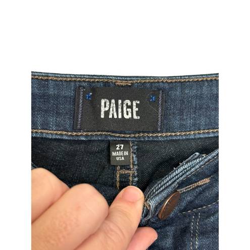 Paige  Women's Jeans Verdugo Ultra Skinny Ankle Mid-Rise Denim Navy Blue Size 27