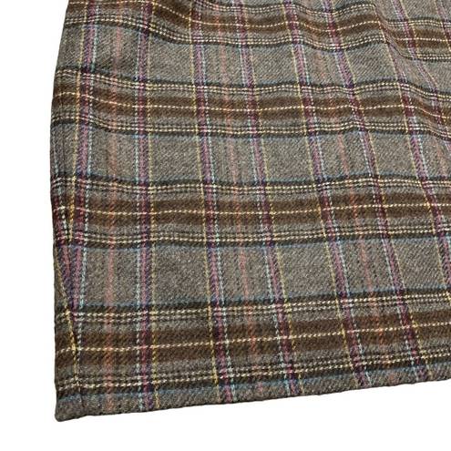 The Moon WOMEN'S Boden British Tweed by brown gray plaid skirt