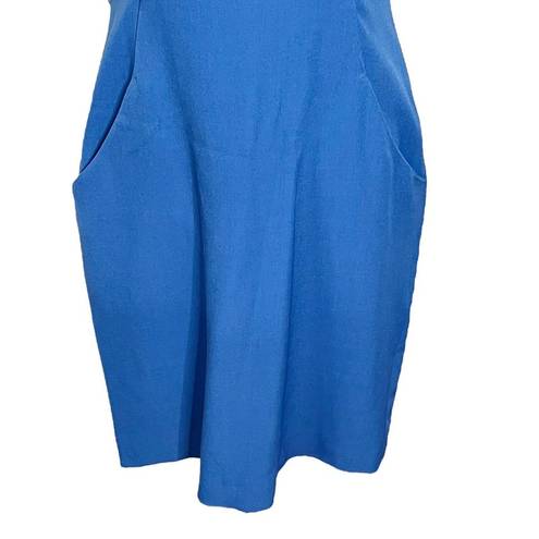 MM.LaFleur  Felisa Dress Blue Sheath Cap Sleeve Pockets Business Women’s Size 10