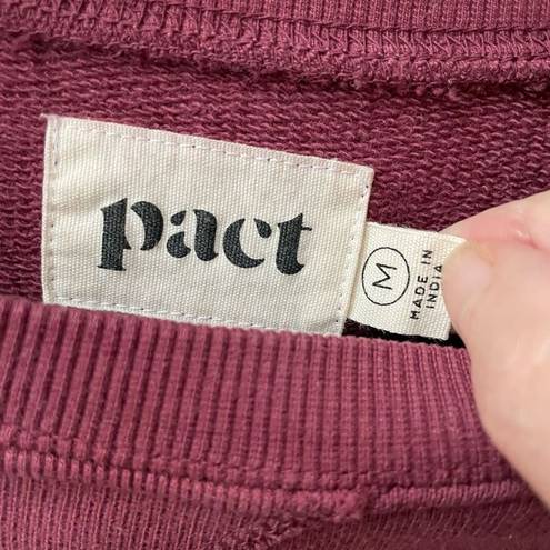 Mulberry Pact Organic Cotton Crewneck Sweatshirt Plum  M