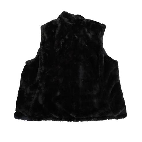 Nicole Miller Brand New  Reversible Black Puffer Faux Fur Vest