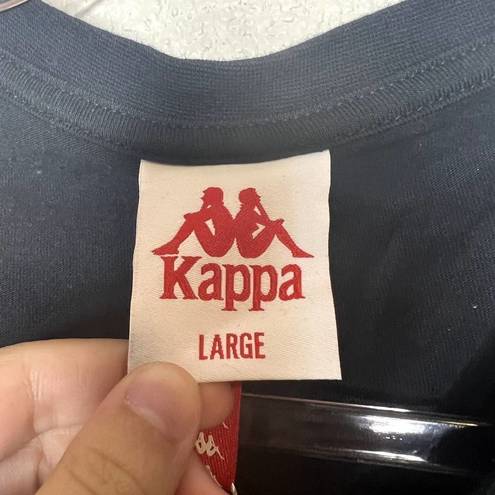 Kappa NWT  Authentic Skilt Cropped Logo T Shirt in Black Smoke Size Large