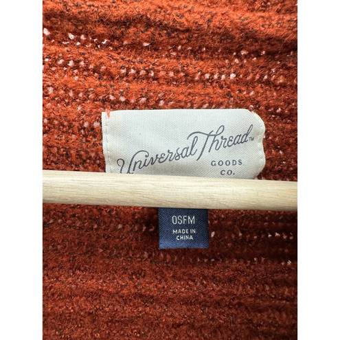 Universal Threads Universal Thread Sweater Women ONE SIZE OSFM Burnt Orange Knit Poncho Pullover