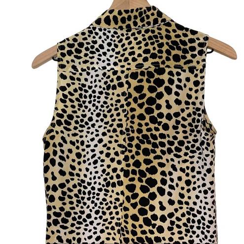 Equipment  Femme Lucida Silk Sleeveless Shirt Dress Leopard Size XS