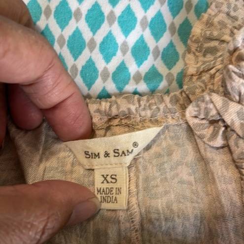 Sim & Sam  Sleeveless Blouse Anthro Boho XS EUC #1804