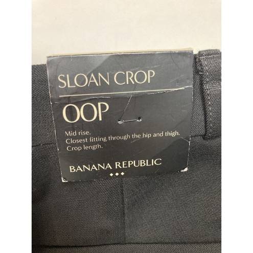 Soft Surroundings New Banana Republic Sloan Crop Black Pant Womens Size 00P Mid Rise Casual Career