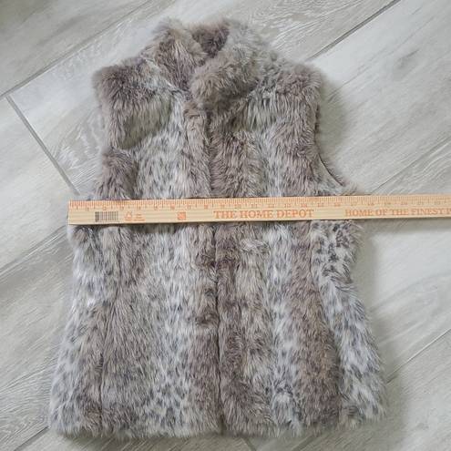 Banana Republic  Faux Fur Animal Print Vest