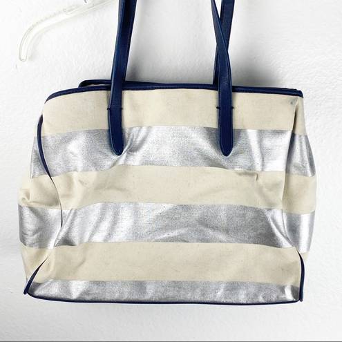 Tommy Hilfiger  Striped Canvas Shoulder Bag Tote