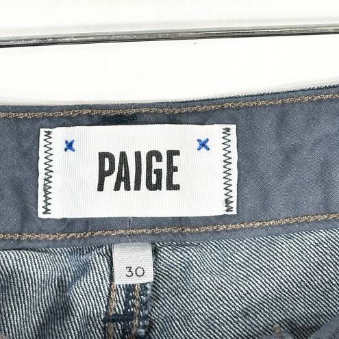 Paige  Jeans Size 30 Navy Blue Skyline Skinny Mid Rise Stretch Cotton Denim 485