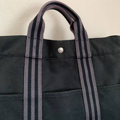 Hermès Hermes Canvas Herline Fourre Tout Large Tote Bag in Black 16.5” x 11”